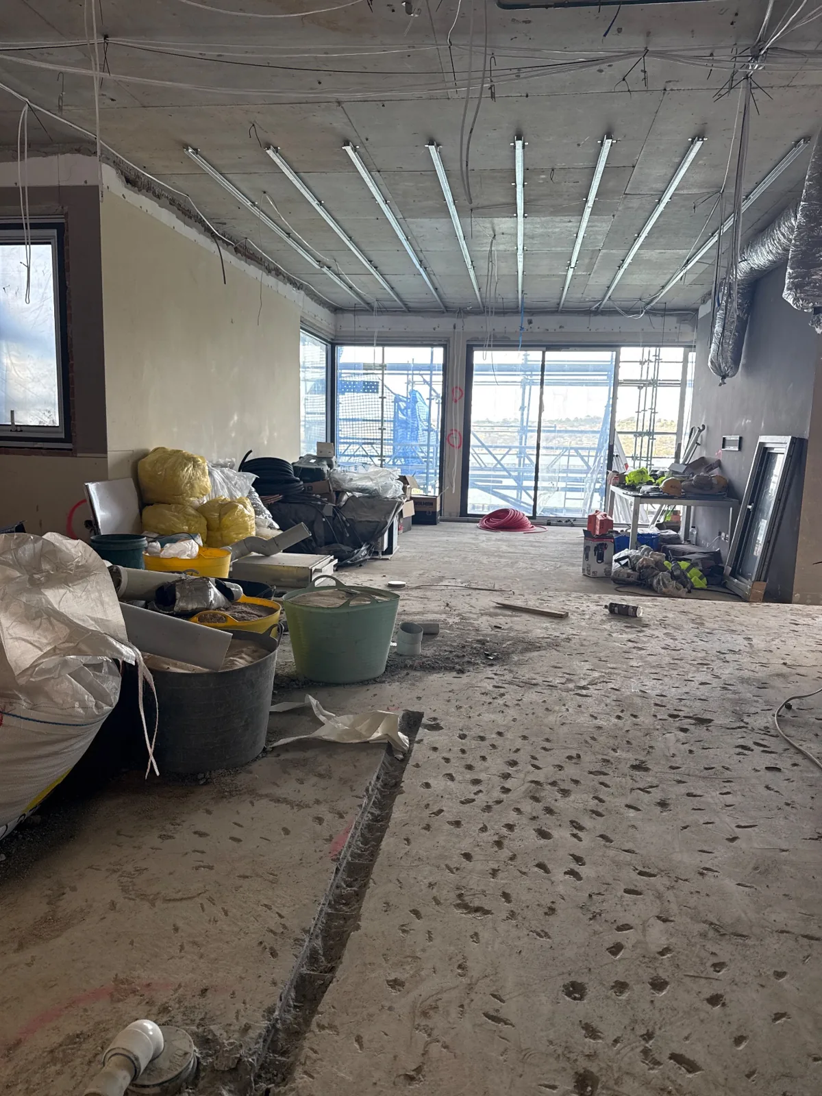 Interior ceiling and stored materials at 75 Cutler Road · 2026-10-01